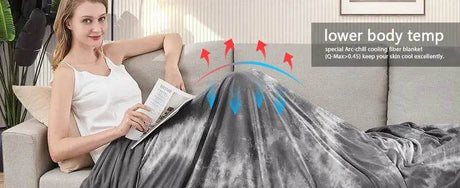 Cooling Blanket Tie Dye Queen Size, Summer Blankets for Hot Sleepers & Night Sweat, Cold Cool Lightweight Cooling Blanket - Omega Lifestyles