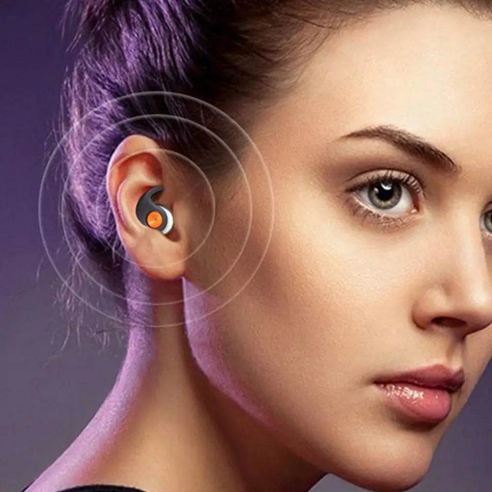 Ear Plugs Noise Cancelling Reusable Noise Isolating Waterproof Silicone Earplugs Hearing Protection EarBuds Student Study Ear - Omega Lifestyles