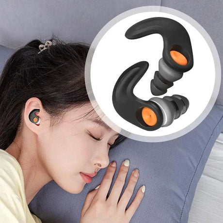 Ear Plugs Noise Cancelling Reusable Noise Isolating Waterproof Silicone Earplugs Hearing Protection EarBuds Student Study Ear - Omega Lifestyles