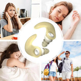 Ear Plugs Noise Cancelling Reusable Noise Isolating Waterproof Silicone Earplugs Hearing Protection EarBuds Student Study Ear - Omega Lifestyles