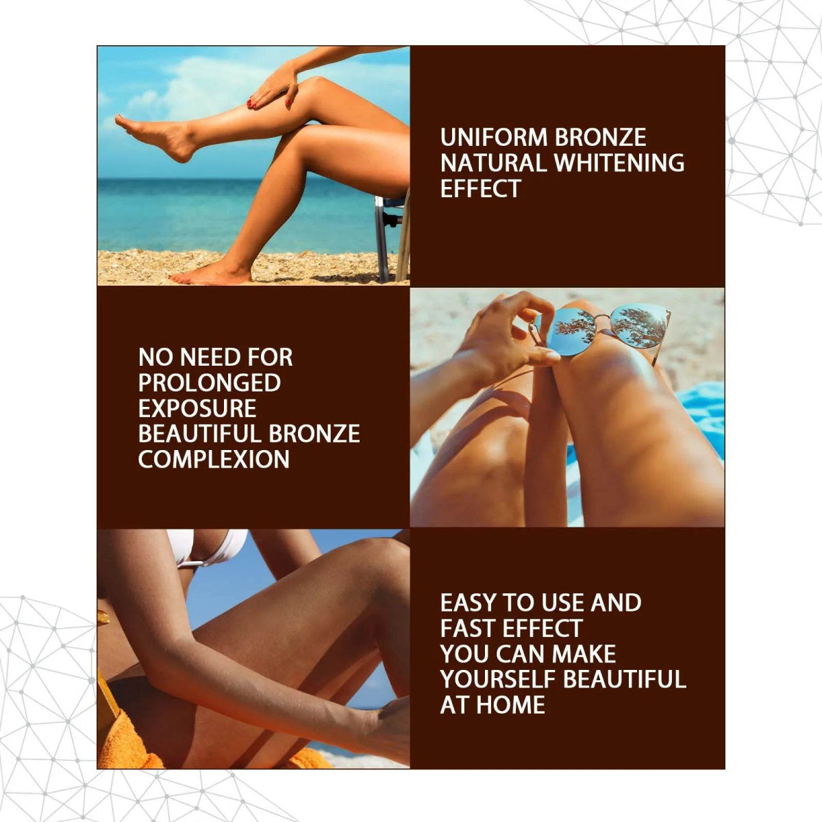 EELHOE Dark Skin Spray Quickly Self Tanning Auxiliary Agent Natural Extract Ingredients Gentle Body Essential Oil Beach Supplies - Sleep Galleria