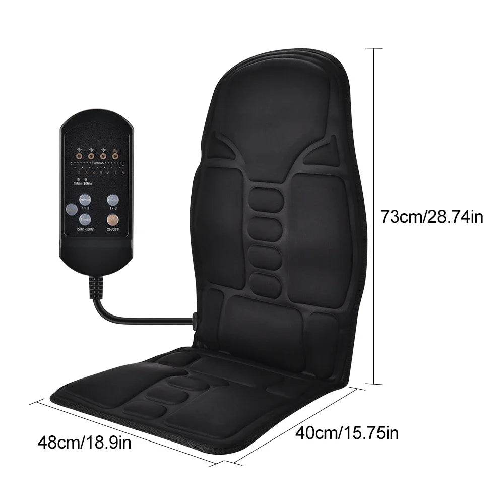 Electric Heating Back Waist Massager Shoulder Back Vibration Massage Cushion Mat for Chair Sofa Car Office Home Back Massage Pad - Omega Lifestyles