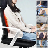 Electric Heating Back Waist Massager Shoulder Back Vibration Massage Cushion Mat for Chair Sofa Car Office Home Back Massage Pad - Omega Lifestyles