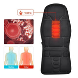 Electric Heating Back Waist Massager Shoulder Back Vibration Massage Cushion Mat for Chair Sofa Car Office Home Back Massage Pad - Omega Lifestyles