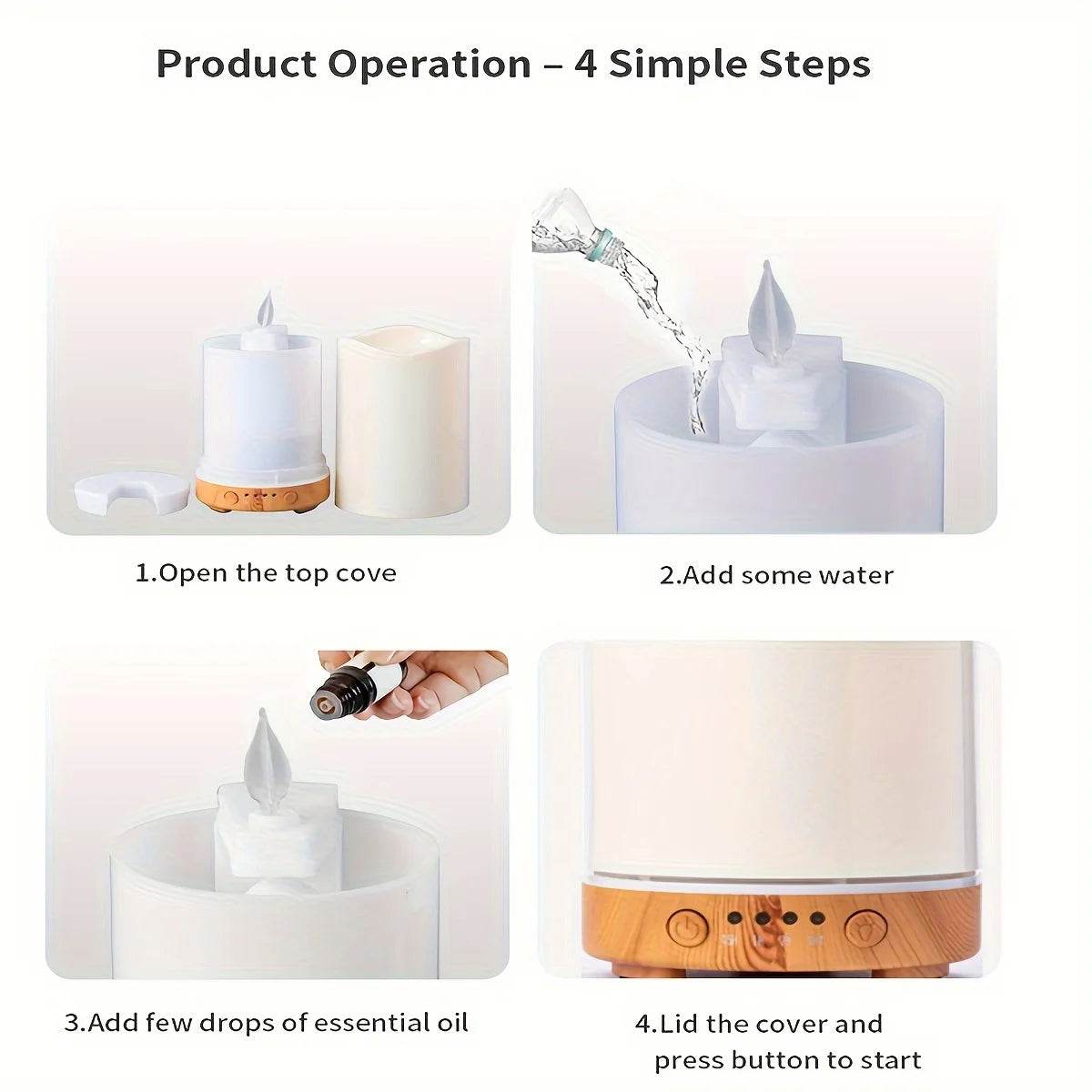 Essential Oil Diffuser Premium 5-in-1 Diffusers For Home Scent Aromatherapy Diffuser Air Desk Humidifier For Bedroom Large Room - Omega Lifestyles
