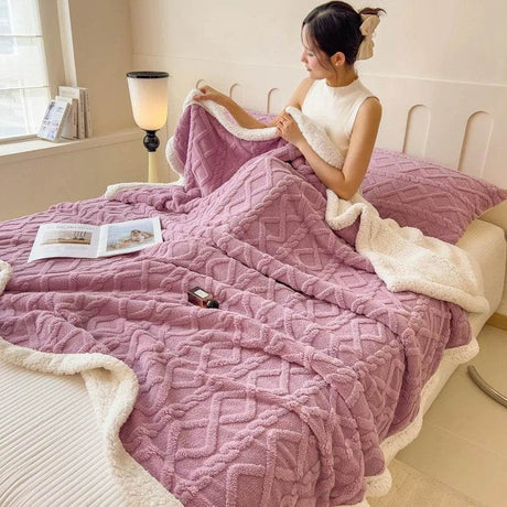 Fleece Blanket Super Soft Cozy Throw Blankek Lightweight Fuzzy Textured Flaneel Blanket Warm Plush Throws for Couch Soft Bed - Sleep Galleria