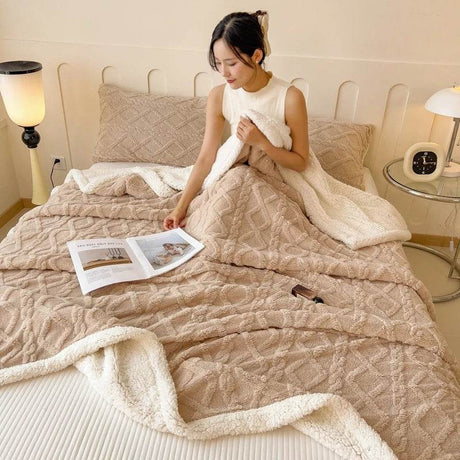 Fleece Blanket Super Soft Cozy Throw Blankek Lightweight Fuzzy Textured Flaneel Blanket Warm Plush Throws for Couch Soft Bed - Sleep Galleria