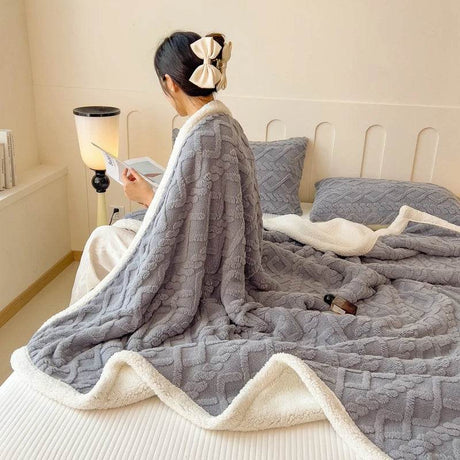 Fleece Blanket Super Soft Cozy Throw Blankek Lightweight Fuzzy Textured Flaneel Blanket Warm Plush Throws for Couch Soft Bed - Sleep Galleria