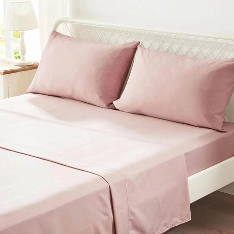 Full Comforter Set 7 Piece, Pink Bed in a Bag with Shams, All Season Ruffle Shabby Chic Bedding Sets with 1 Comforter, 2 Pillow - Omega Lifestyles
