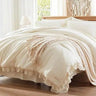 Full Comforter Set 7 Piece, Pink Bed in a Bag with Shams, All Season Ruffle Shabby Chic Bedding Sets with 1 Comforter, 2 Pillow - Omega Lifestyles