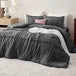 Full Comforter Set with Sheet - 4 Pieces Soft Light Pink Bedding, Grid Pinch Pleat, All Season Lightweight Fluffy Bed Set with - Omega Lifestyles