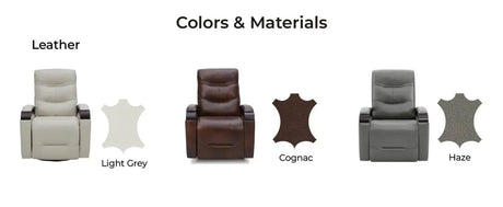 Genuine Leather Power Swivel Glider Rocker Recliner, Adjustable Power Headrest, Wooden Armrest, Certified Recliner Chair Sofa - Omega Lifestyles