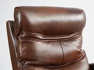 Genuine Leather Power Swivel Glider Rocker Recliner, Adjustable Power Headrest, Wooden Armrest, Certified Recliner Chair Sofa - Omega Lifestyles