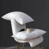 Goose Down Feather Pillow Set of 2 Queen Size Soft Breathable Bed Pillows 100% Down-Proof Cotton Cover Comfortable Sleep - Omega Lifestyles