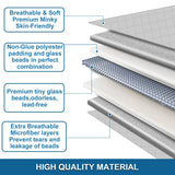 Gray Casual Weighted Blanket Twin for Adults Stress Insomnia Anxiety Heavy Thickened Blanket with Premium Glass Beads - Sleep Galleria