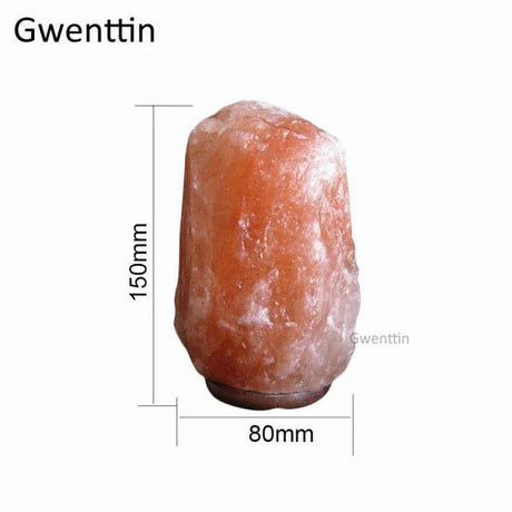 Himalayan Rock Crystal Salt Lamp LED Night Light Hand Carved Wooden Base Stand Light Air Purifier Bedroom Home Decor Luminaria - Sleep Galleria
