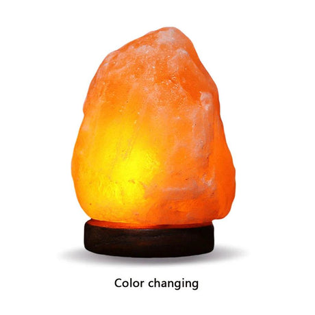Himalayan Salt Lamp LED Night Light with Base Crystal Salt Rock Lamp LED Atmosphere Lamp Home Bedroom Decoration - Sleep Galleria