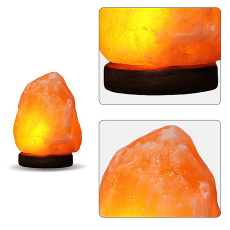 Himalayan Salt Lamp LED Night Light with Base Crystal Salt Rock Lamp LED Atmosphere Lamp Home Bedroom Decoration - Sleep Galleria