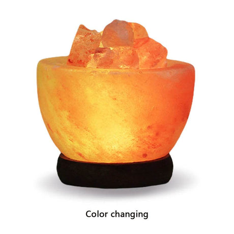 Himalayan Salt Lamp LED Night Light with Base Crystal Salt Rock Lamp LED Atmosphere Lamp Home Bedroom Decoration - Sleep Galleria