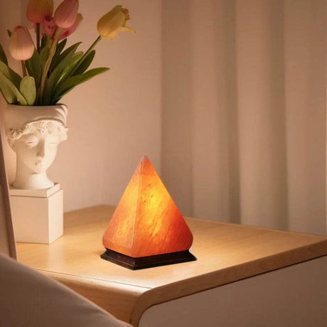 Himalayan Salt Lamp LED Night Light with Base Crystal Salt Rock Lamp LED Atmosphere Lamp Home Bedroom Decoration - Sleep Galleria