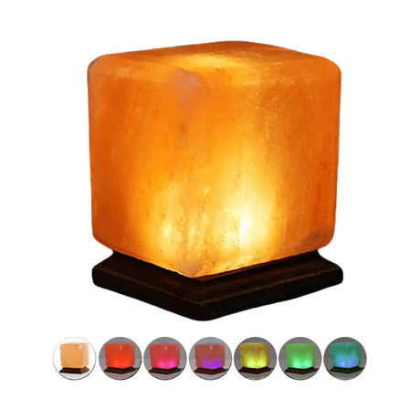 Himalayan Salt Lamp LED Night Light with Base Crystal Salt Rock Lamp LED Atmosphere Lamp Home Bedroom Decoration - Sleep Galleria