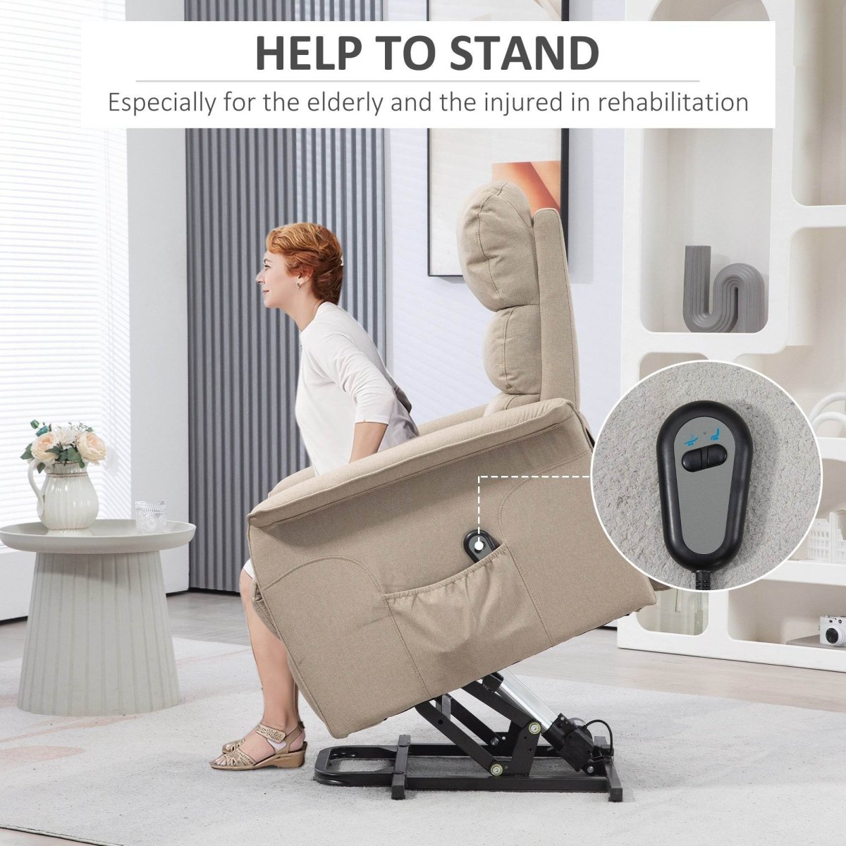 HOMCOM Power Lift Recliner Chair - Sleep Galleria