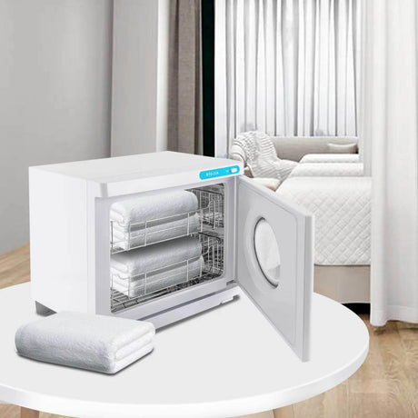 Hot Towel Warmer, Professional 23L Large Capacity Hot Towel Cabinet with See-Through Window (White) - Sleep Galleria
