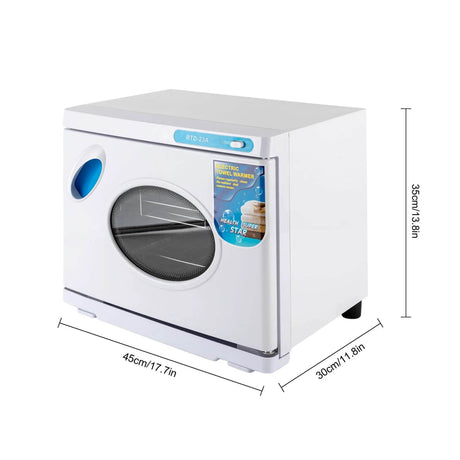 Hot Towel Warmer, Professional 23L Large Capacity Hot Towel Cabinet with See-Through Window (White) - Sleep Galleria