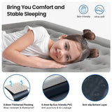 iDOO Air Mattress, Inflatable Airbed with Built - in Pump for Guest Home Camping Travel, 550lb Max, (Twin Size 18") - Sleep Galleria - Sleep Galleria