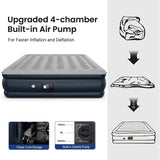 iDOO Air Mattress, Inflatable Airbed with Built - in Pump for Guest Home Camping Travel, 550lb Max, (Twin Size 18") - Sleep Galleria - Sleep Galleria