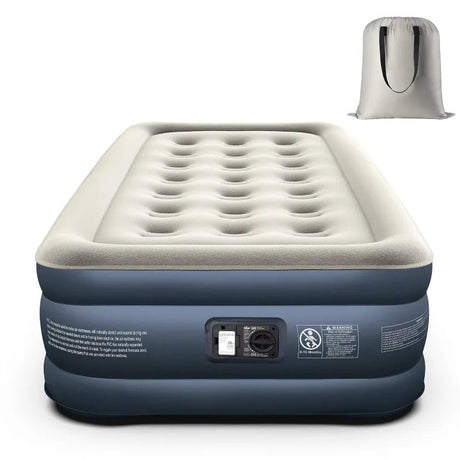 iDOO Air Mattress, Inflatable Airbed with Built - in Pump for Guest Home Camping Travel, 550lb Max, (Twin Size 18") - Sleep Galleria - Sleep Galleria