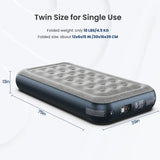 iDOO Queen Size Air Mattress, Inflatable Airbed with Built-in Pump, 650lb MAX - Sleep Galleria