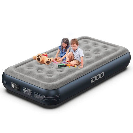 iDOO Queen Size Air Mattress, Inflatable Airbed with Built-in Pump, 650lb MAX - Sleep Galleria