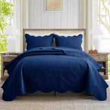 Imperial Homeware 3 Pcs Quilt Bedding Set Reversible Microfiber Coverlet with Pillow Shams case for Summer - Omega Lifestyles