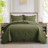 Imperial Homeware 3 Pcs Quilt Bedding Set Reversible Microfiber Coverlet with Pillow Shams case for Summer - Omega Lifestyles