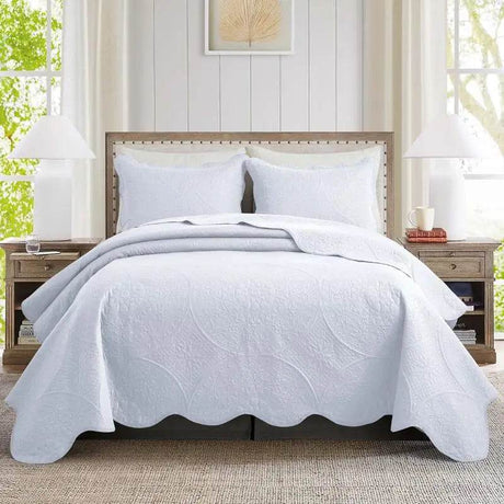 Imperial Homeware 3 Pcs Quilt Bedding Set Reversible Microfiber Coverlet with Pillow Shams case for Summer - Omega Lifestyles