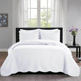 Imperial Homeware 3 Pcs Quilt Bedding Set Reversible Microfiber Coverlet with Pillow Shams case for Summer - Omega Lifestyles