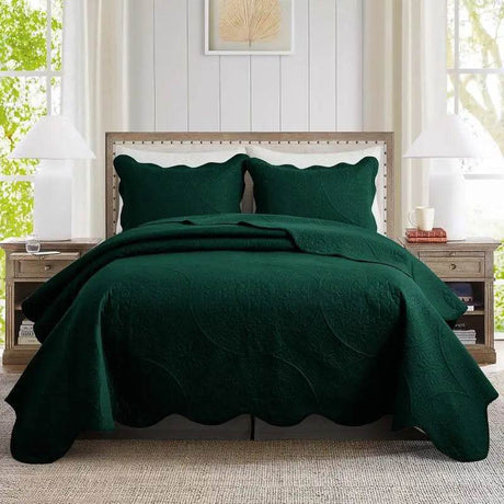 Imperial Homeware 3 Pcs Quilt Bedding Set Reversible Microfiber Coverlet with Pillow Shams case for Summer - Omega Lifestyles