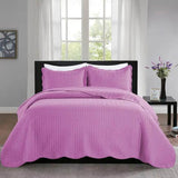 Imperial Homeware 3 Pcs Quilt Bedding Set Reversible Microfiber Coverlet with Pillow Shams case for Summer - Omega Lifestyles