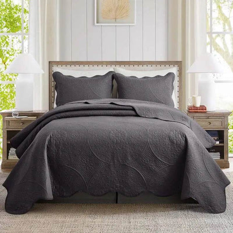 Imperial Homeware 3 Pcs Quilt Bedding Set Reversible Microfiber Coverlet with Pillow Shams case for Summer - Omega Lifestyles