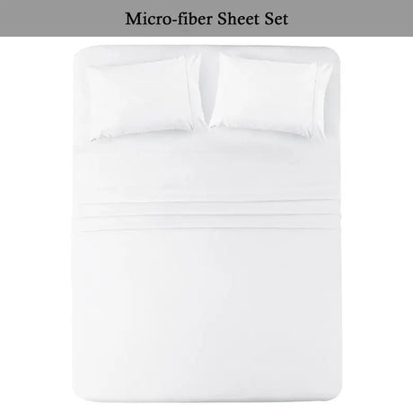 Imperial Homeware 4 pieces Sheet Set including Extra Deep Poket 16" Fitted Sheet Flat Sheet and Pillowcases Soft, Oeko Tex - Omega Lifestyles