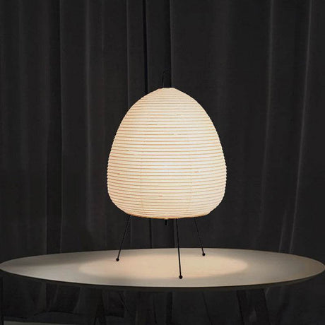 Japanese Design Paper Table Lamp Tripod Rice Paper Table Lamp Japanese Style Lantern Lamp Led Desk Lamp for Bedroom - Sleep Galleria