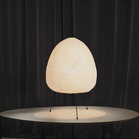 Japanese Design Paper Table Lamp Tripod Rice Paper Table Lamp Japanese Style Lantern Lamp Led Desk Lamp for Bedroom - Sleep Galleria