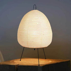 Japanese Design Paper Table Lamp Tripod Rice Paper Table Lamp Japanese Style Lantern Lamp Led Desk Lamp for Bedroom - Omega Lifestyles