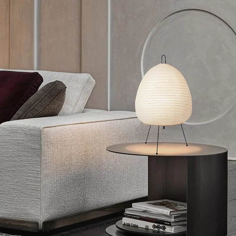 Japanese Design Paper Table Lamp Tripod Rice Paper Table Lamp Japanese Style Lantern Lamp Led Desk Lamp for Bedroom - Sleep Galleria
