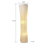 Japanese-style Paper Lampshade Floor Lamp Nordic Minimalist Paper Standing Lamp Bedside Bedroom Study Living Room Lampara Led - Sleep Galleria