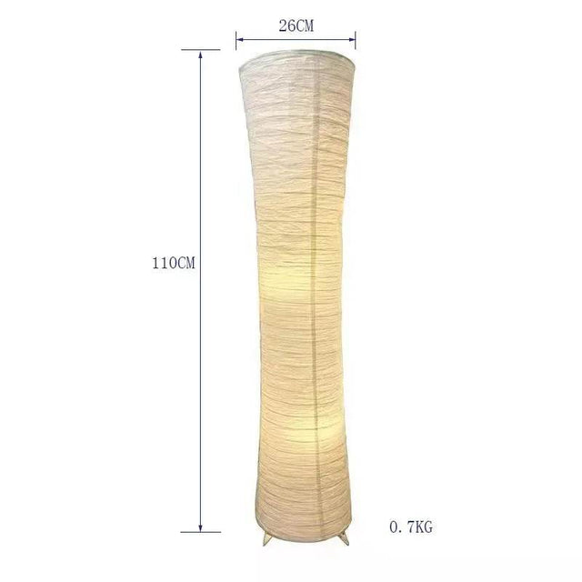Japanese-style Paper Lampshade Floor Lamp Nordic Minimalist Paper Standing Lamp Bedside Bedroom Study Living Room Lampara Led - Omega Lifestyles
