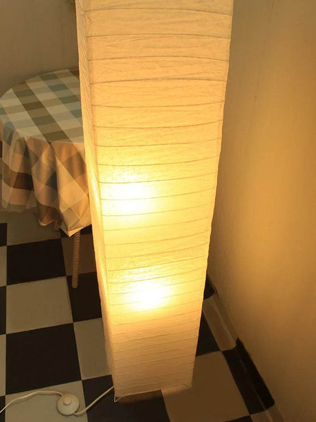 Japanese-style Paper Lampshade Floor Lamp Nordic Minimalist Paper Standing Lamp Bedside Bedroom Study Living Room Lampara Led - Sleep Galleria