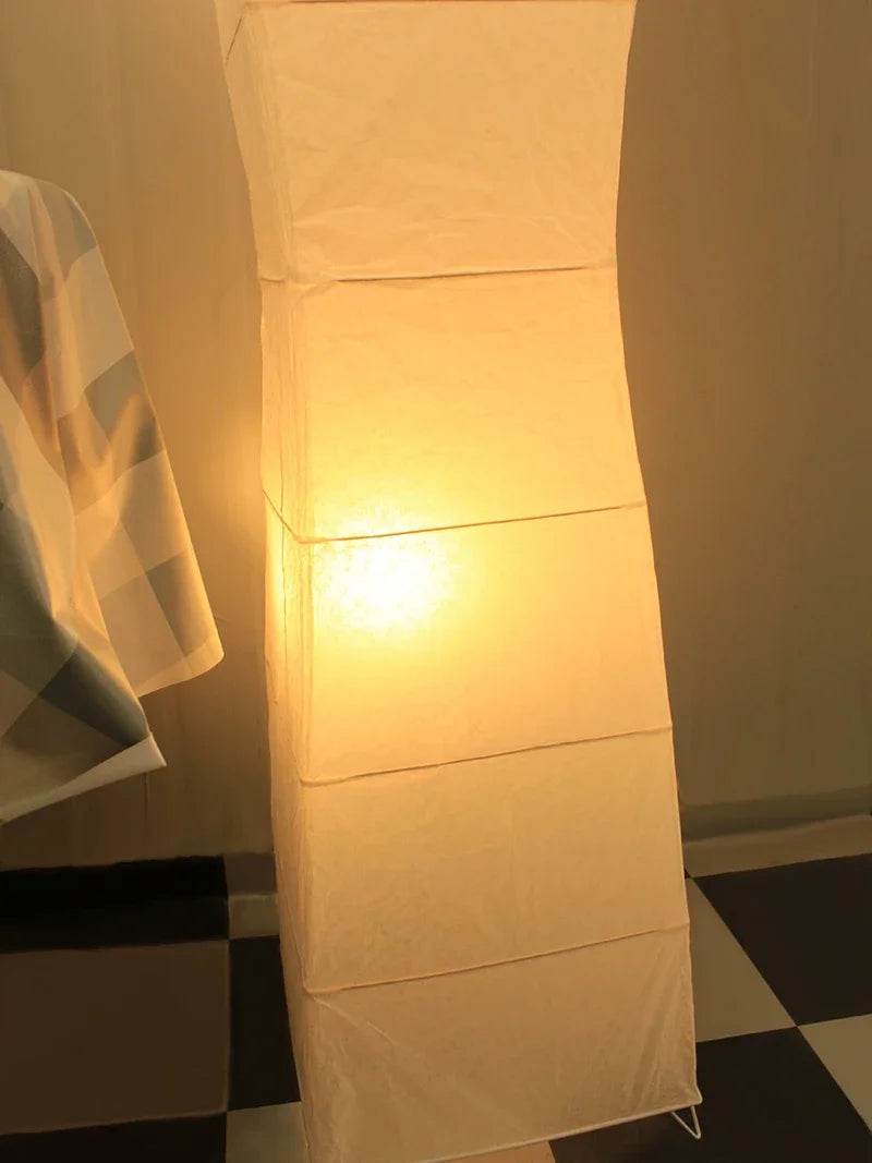 Japanese-style Paper Lampshade Floor Lamp Nordic Minimalist Paper Standing Lamp Bedside Bedroom Study Living Room Lampara Led - Sleep Galleria