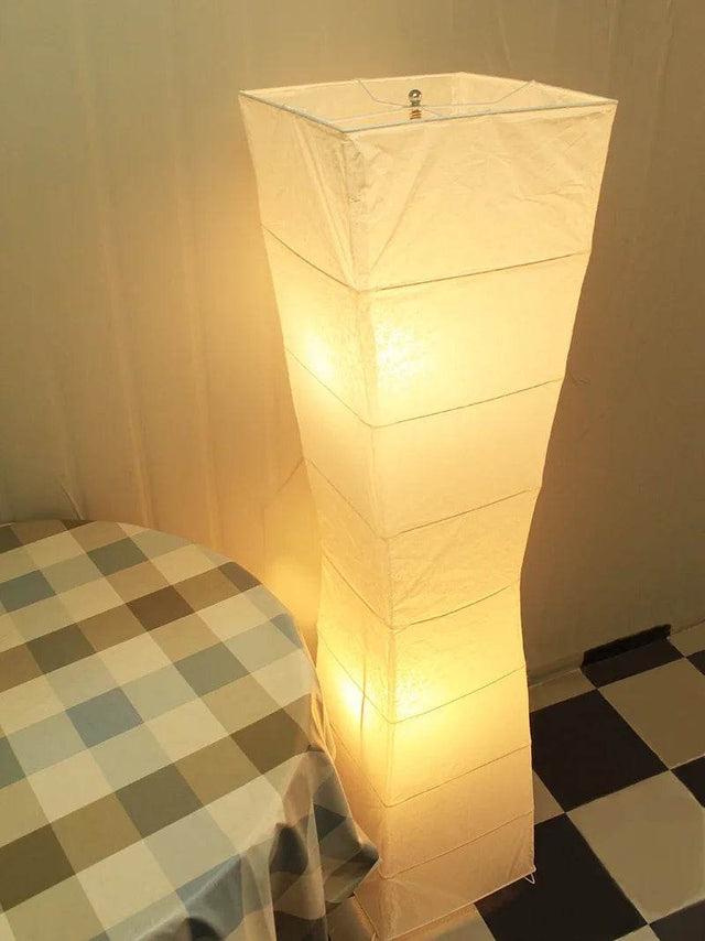 Japanese-style Paper Lampshade Floor Lamp Nordic Minimalist Paper Standing Lamp Bedside Bedroom Study Living Room Lampara Led - Omega Lifestyles